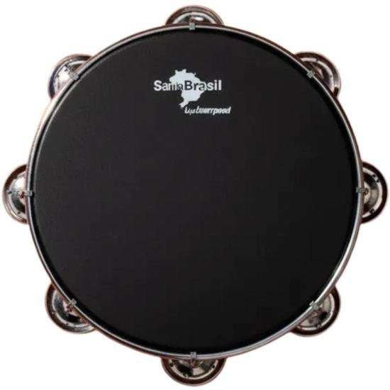 Pandeiro 10” Premium Pele Preta SamBrasil Liverpool Azul por 88,00 à vista no boleto/pix ou parcele em até 3x sem juros. Compre na loja Mundomax!