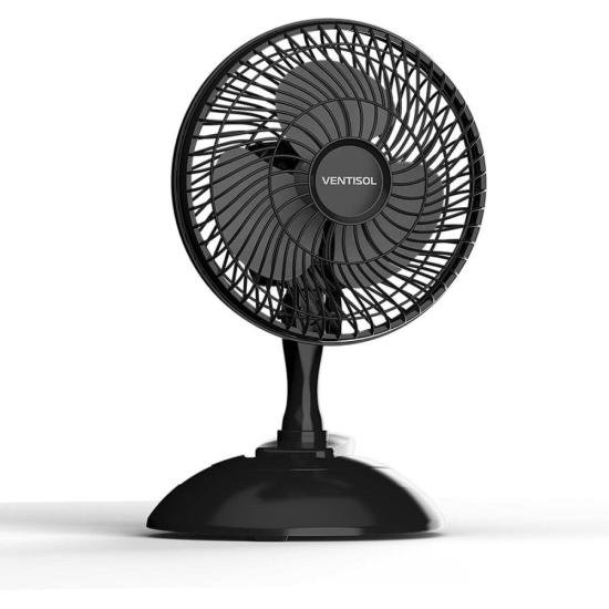 Ventilador de Mesa Mini 20 cm Ventisol 127V Preto por 0,00 à vista no boleto/pix ou parcele em até 1x sem juros. Compre na loja Mundomax!