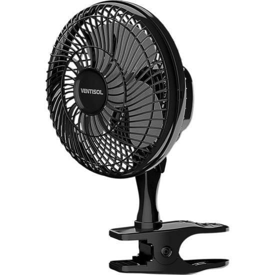 Ventilador de Mesa Mini 20 cm Ventisol 127V Preto por 0,00 à vista no boleto/pix ou parcele em até 1x sem juros. Compre na loja Mundomax!