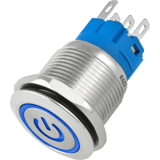 CHAVE ON/OFF LED AZ STORM 16MM PR (87469)