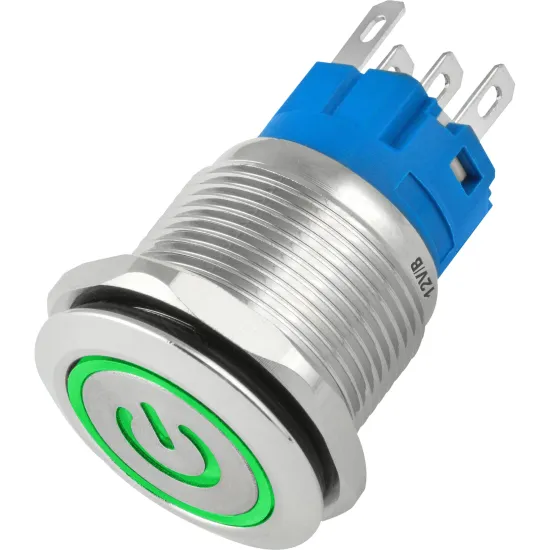 CHAVE ON/OFF LED VD STORM 19MM PR (87472)