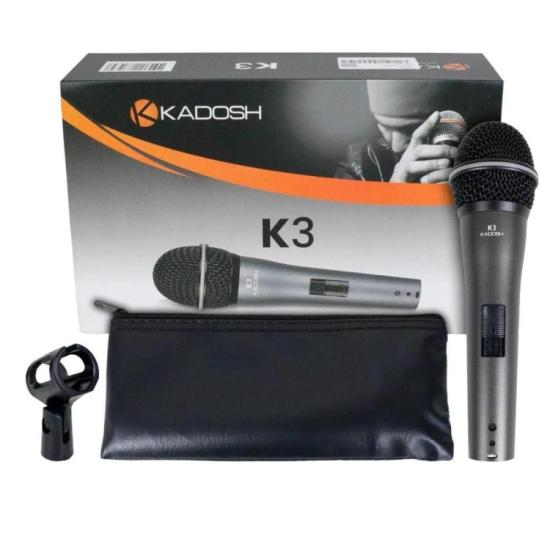 Microfone Dinâmico K3 - Kadosh por 259,00 à vista no boleto/pix ou parcele em até 10x sem juros. Compre na loja Mundomax!