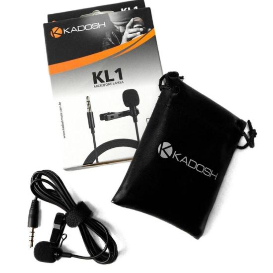 Microfone Lapela Kadosh KL1 Condensador Para Smartphone Com Fio por 45,00 à vista no boleto/pix ou parcele em até 1x sem juros. Compre na loja Mundomax!