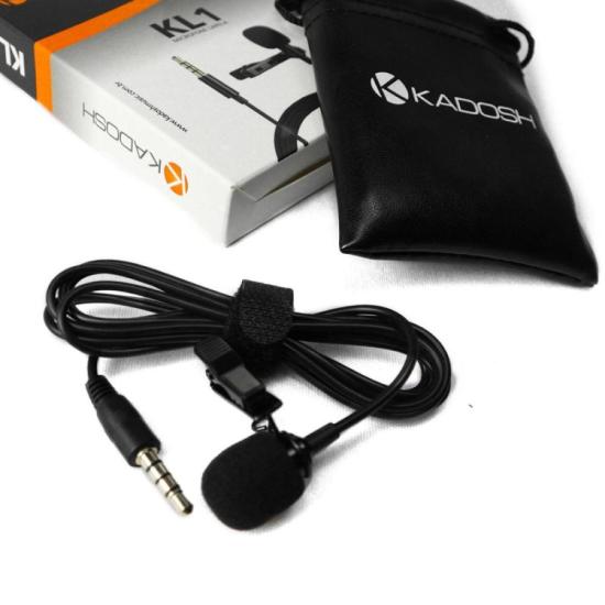 Microfone Lapela Kadosh KL1 Condensador Para Smartphone Com Fio por 45,00 à vista no boleto/pix ou parcele em até 1x sem juros. Compre na loja Mundomax!