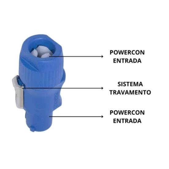 Conector Custom Sound Powercon CS104 Pro Linh In C/ Reforço Interno por 15,00 à vista no boleto/pix ou parcele em até 1x sem juros. Compre na loja Mundomax!