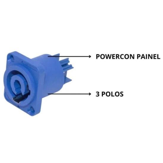 Conector Custom Sound Powercon CS103 Pro Painel In C/ Reforço Interno por 15,00 à vista no boleto/pix ou parcele em até 1x sem juros. Compre na loja Mundomax!