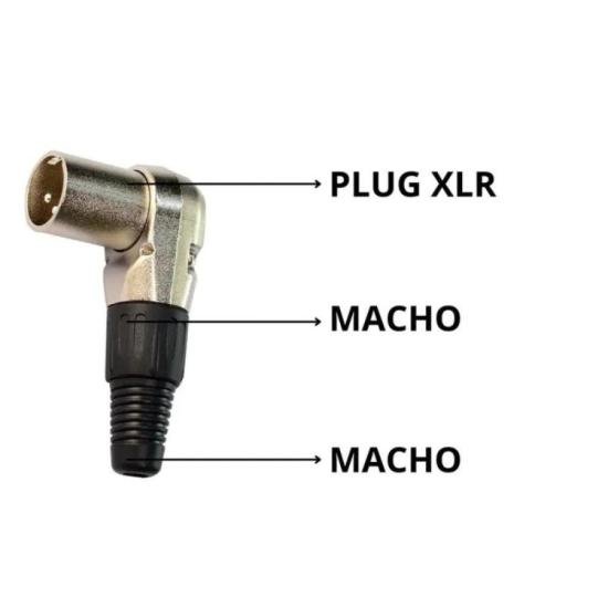 Conector Custom Sound GCA040 CS903 XLR Macho 90° Pro 3 polos por 25,00 à vista no boleto/pix ou parcele em até 1x sem juros. Compre na loja Mundomax!