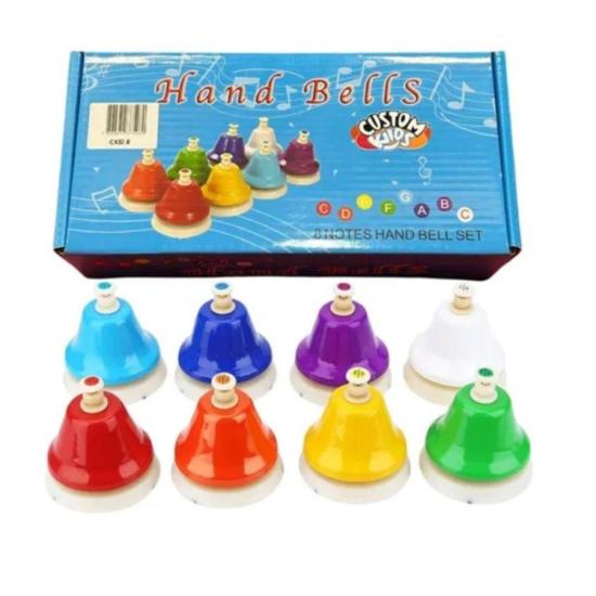 Sinos De Mão 8 Tons Custom Sound Kids CKSI 8 por 319,00 à vista no boleto/pix ou parcele em até 10x sem juros. Compre na loja Mundomax!