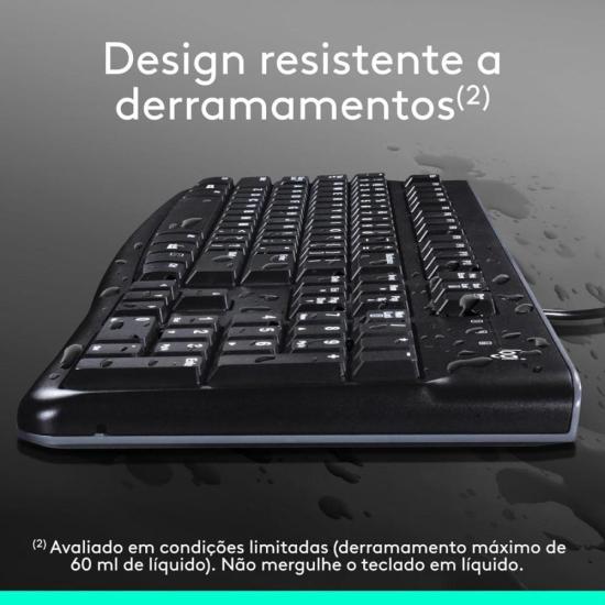 Kit Teclado e Mouse Com Fio USB Logitech MK120 Preto por 140,00 à vista no boleto/pix ou parcele em até 5x sem juros. Compre na loja Mundomax!