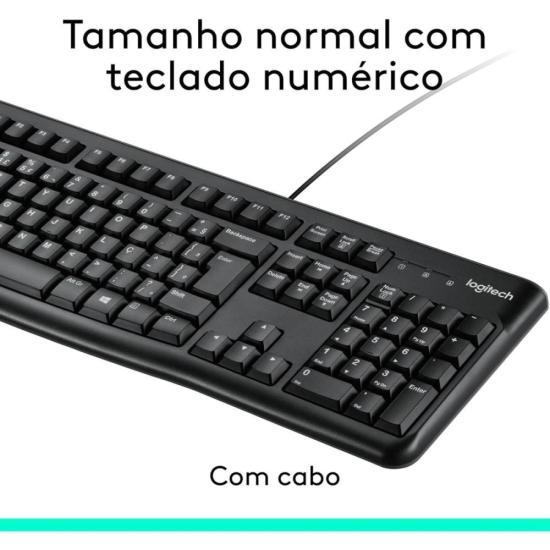 Kit Teclado e Mouse Com Fio USB Logitech MK120 Preto por 140,00 à vista no boleto/pix ou parcele em até 5x sem juros. Compre na loja Mundomax!