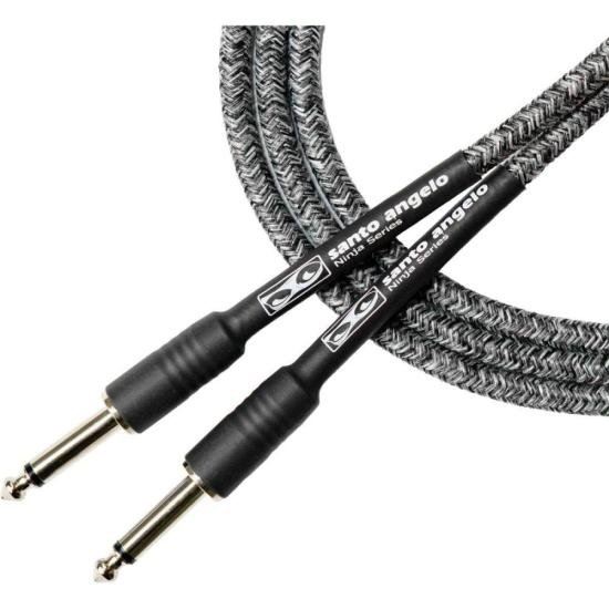 Cabo Para Instrumento P10 x P10 Ninja 6,10m Santo Angelo Preto por 0,00 à vista no boleto/pix ou parcele em até 1x sem juros. Compre na loja Mundomax!