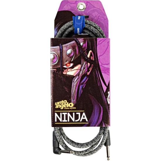 Cabo Para Instrumento P10 x P10L Ninja 3,05m Santo Angelo Preto por 62,00 à vista no boleto/pix ou parcele em até 2x sem juros. Compre na loja Mundomax!