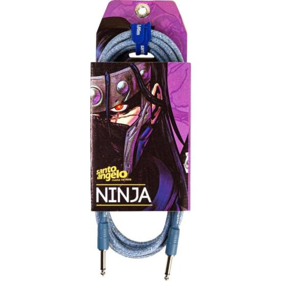 Cabo Para Instrumento P10 x P10 Ninja 6,10m Santo Angelo Azul Claro por 85,00 à vista no boleto/pix ou parcele em até 3x sem juros. Compre na loja Mundomax!