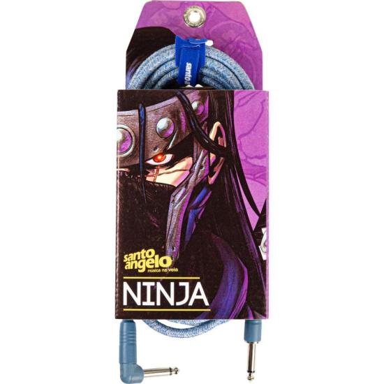 Cabo Para Instrumento P10 x P10L Ninja 3,05m Santo Angelo Azul Claro por 62,00 à vista no boleto/pix ou parcele em até 2x sem juros. Compre na loja Mundomax!