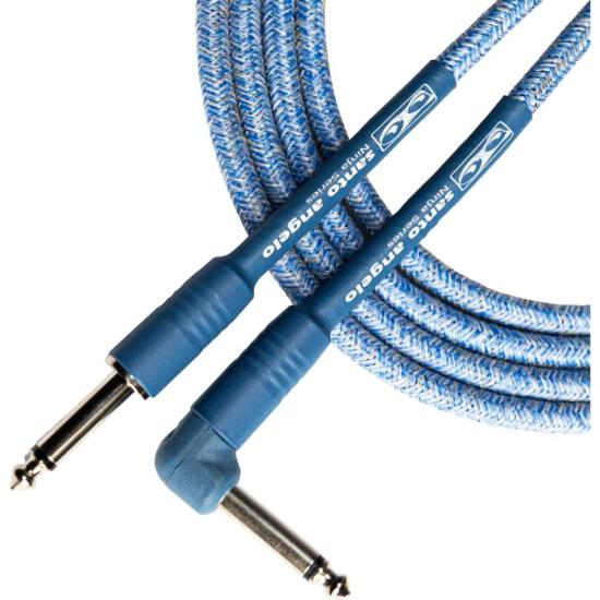 Cabo Para Instrumento P10 x P10L Ninja 6,10m Santo Angelo Azul Claro por 0,00 à vista no boleto/pix ou parcele em até 1x sem juros. Compre na loja Mundomax!