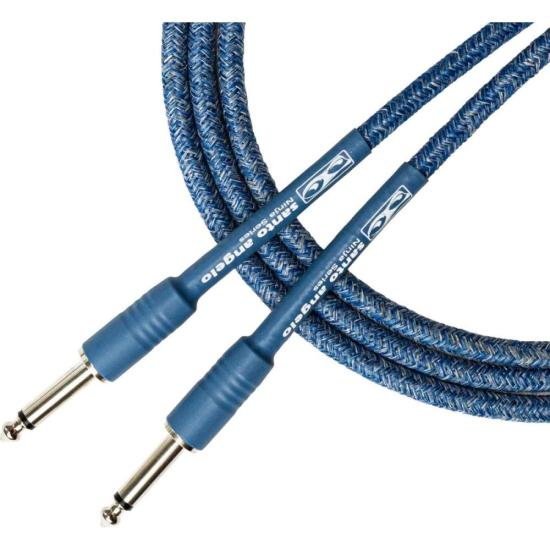 Cabo Para Instrumento P10 x P10 Ninja 6,10m Santo Angelo Azul Escuro por 0,00 à vista no boleto/pix ou parcele em até 1x sem juros. Compre na loja Mundomax!