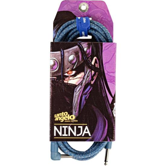 Cabo Para Instrumento P10 x P10L Ninja 3,05m Santo Angelo Azul Escuro por 62,00 à vista no boleto/pix ou parcele em até 2x sem juros. Compre na loja Mundomax!