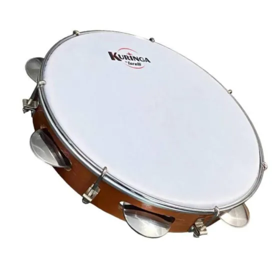 Pandeiro 10\" Kuringa Torelli KP094 Em Madeira Pele Super Nylon (87698)