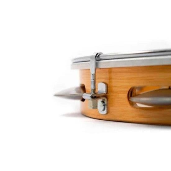 Pandeiro 10\" Kuringa Torelli KP094 Em Madeira Pele Super Nylon por 239,00 à vista no boleto/pix ou parcele em até 9x sem juros. Compre na loja Mundomax!