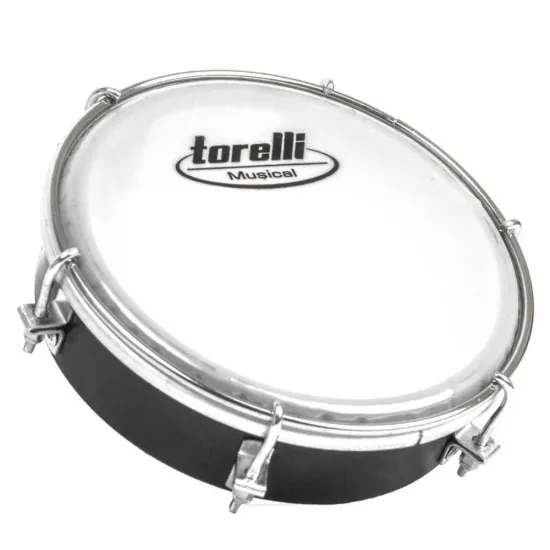 Tamborim Torelli TT404PR Injetado Pele Leitosa Preto (87705)