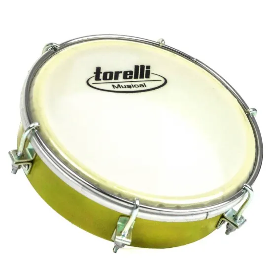Tamborim Torelli TT404AM Injetado Amarelo Pele Leitosa (87706)