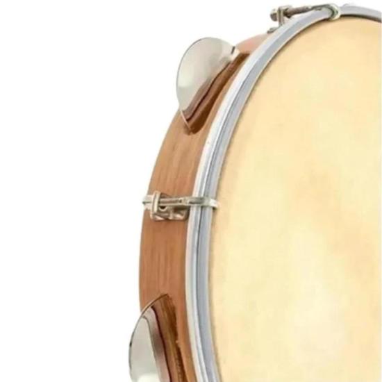 Pandeiro Contemporânea 20LT 10\" Pele Couro Em Madeira Light por 259,00 à vista no boleto/pix ou parcele em até 10x sem juros. Compre na loja Mundomax!