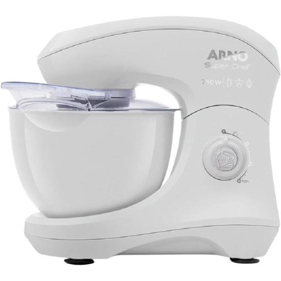 Batedeira Planetária Arno Super Chef KM00 750w Branca 220V por 470,00 à vista no boleto/pix ou parcele em até 10x sem juros. Compre na loja Mundomax!