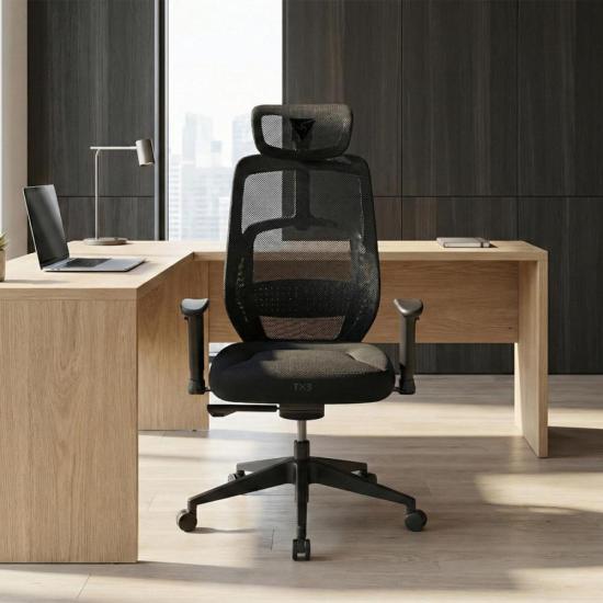 Cadeira Ergonômica TX3 Yama Neue Preta por 1.345,00 à vista no boleto/pix ou parcele em até 12x sem juros. Compre na loja Mundomax!