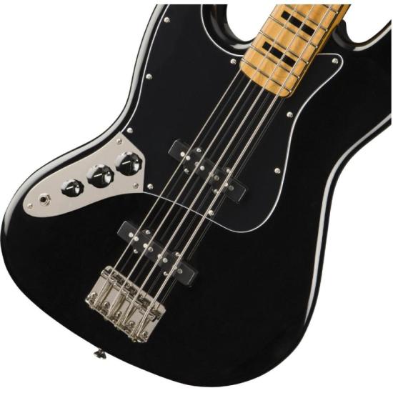 Contrabaixo Squier Jazz Bass Classic ‘70s (canhoto) Black por 4.599,00 à vista no boleto/pix ou parcele em até 12x sem juros. Compre na loja Mundomax!