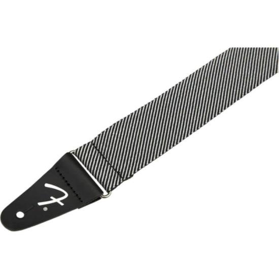 Correia Fender Modern Tweed 2\" White and Black por 159,00 à vista no boleto/pix ou parcele em até 6x sem juros. Compre na loja Mundomax!