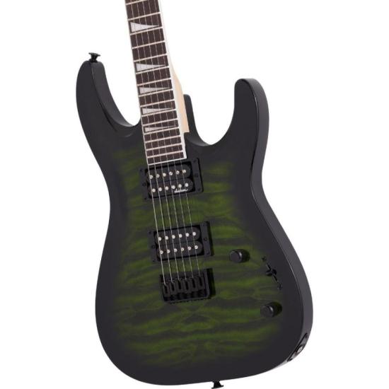 Guitarra Jackson JS32Q Dinky Arch Top DKA HT Transparent Green por 2.799,00 à vista no boleto/pix ou parcele em até 12x sem juros. Compre na loja Mundomax!