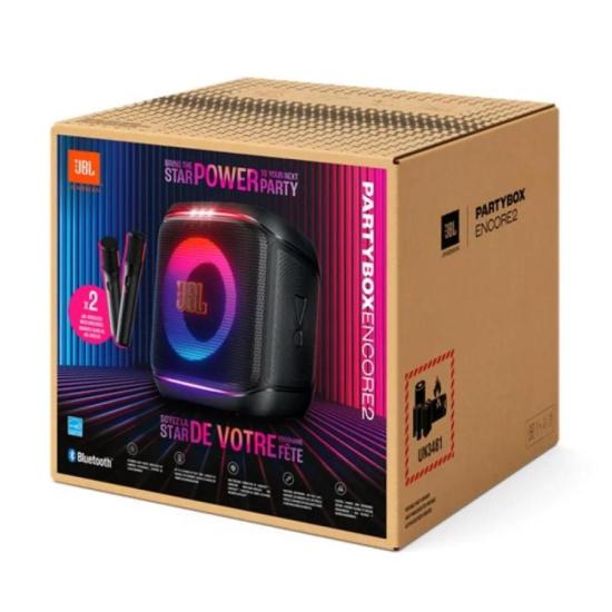 Caixa De Som Jbl Partybox Encore 2 Microfones Bluetooth Preto por 2.549,00 à vista no boleto/pix ou parcele em até 12x sem juros. Compre na loja Mundomax!