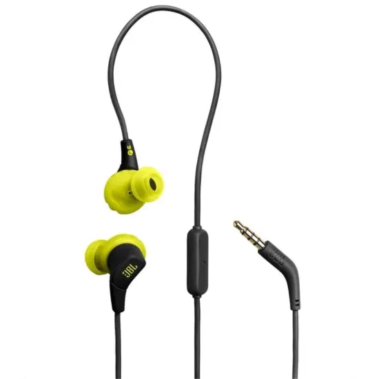 Fone De Ouvido Jbl Endurance Run 3 Intra Auricular Com Fio Lima/Preto (88012)