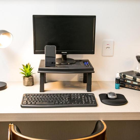 Suporte Para Monitor e Notebook Reliza ERGONEW3 por 59,00 à vista no boleto/pix ou parcele em até 2x sem juros. Compre na loja Mundomax!