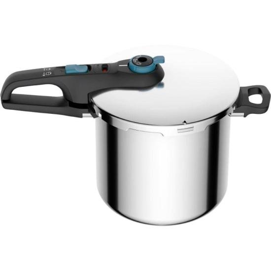 Panela de Pressão Rochedo Trendy EI80 Secure Inox 8L por 0,00 à vista no boleto/pix ou parcele em até 1x sem juros. Compre na loja Mundomax!