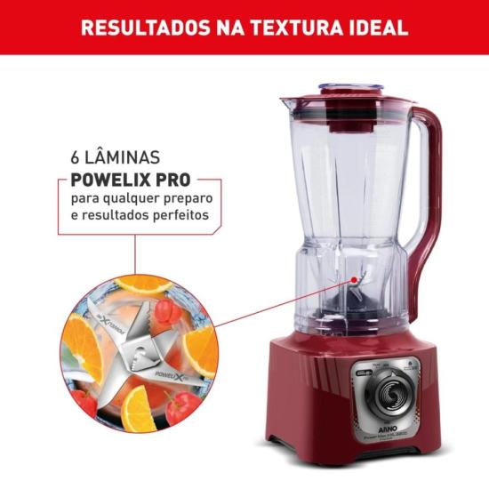 Liquidificador Arno Power Max XXL 2,25L 2200W Vermelho 220V por 0,00 à vista no boleto/pix ou parcele em até 1x sem juros. Compre na loja Mundomax!
