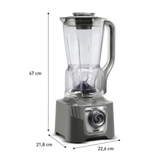 Liquidificador Arno Power Max XXL 2,25L 2200W Cinza 220V por 0,00 à vista no boleto/pix ou parcele em até 1x sem juros. Compre na loja Mundomax!