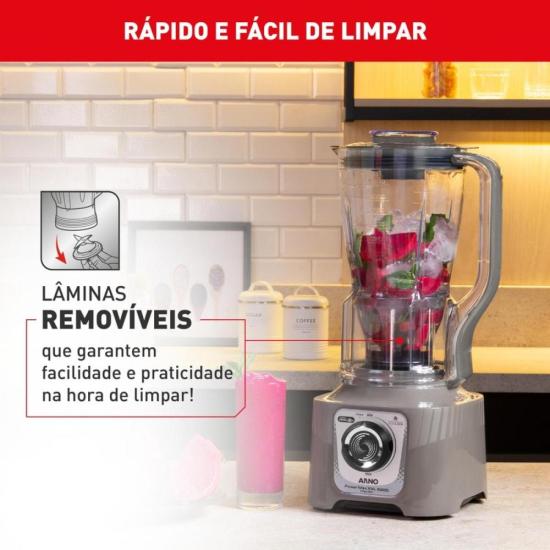 Liquidificador Arno Power Max XXL 2,25L 2200W Cinza 220V por 0,00 à vista no boleto/pix ou parcele em até 1x sem juros. Compre na loja Mundomax!