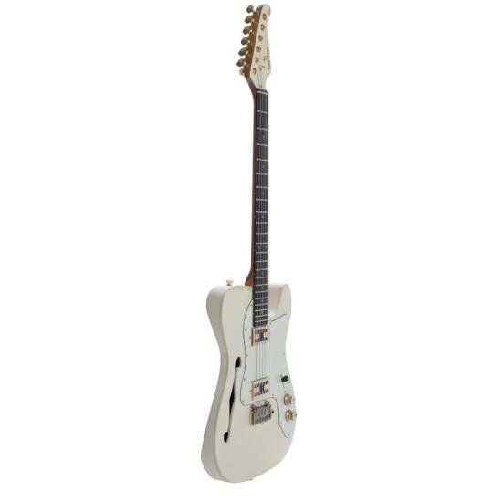 Guitarra Benson Brave One Thinline HH Satin Olympic White por 4.319,00 à vista no boleto/pix ou parcele em até 12x sem juros. Compre na loja Mundomax!