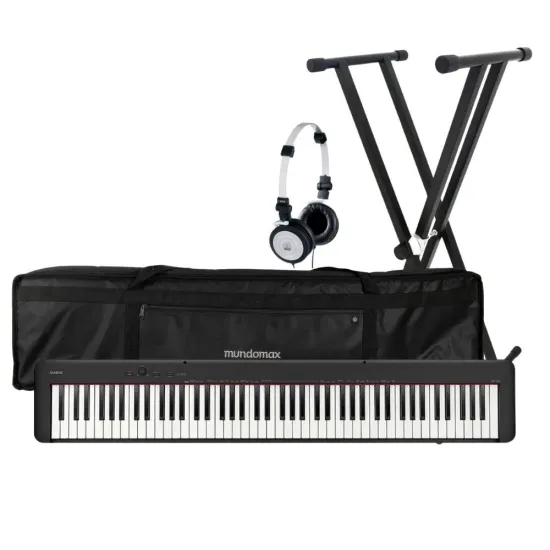 KIT PIANO CASIO CDP-S160 + ACESSORIOS por 0,00 à vista no boleto/pix ou parcele em até 1x sem juros. Compre na loja Mundomax!