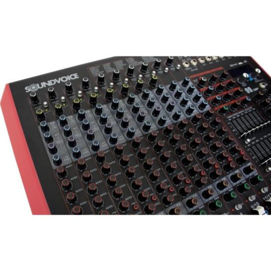 Mesa De Som Soundvoice MP-126 Profissional 12 Canais Preto por 2.499,00 à vista no boleto/pix ou parcele em até 12x sem juros. Compre na loja Mundomax!
