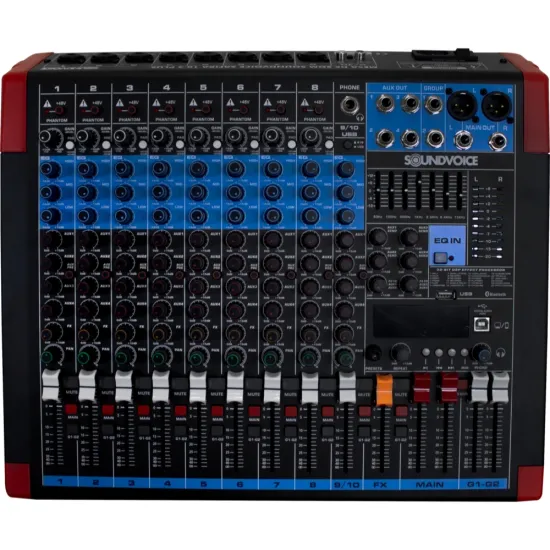 Mesa De Som Soundvoice Safira 10.4 Plus 10 Canais Preto por 2.199,00 à vista no boleto/pix ou parcele em até 12x sem juros. Compre na loja Mundomax!