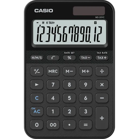 CALC DE MESA 12 DIG CASIO MS20YC PT por 0,00 à vista no boleto/pix ou parcele em até 1x sem juros. Compre na loja Mundomax!