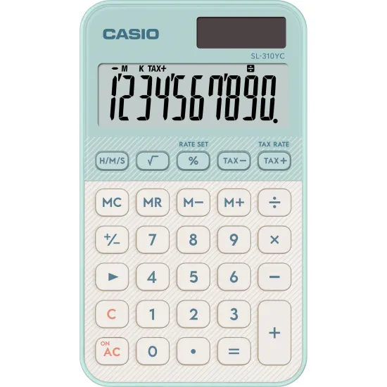 CALC DE BOLSO 10 DIG CASIO SL310YC VD por 0,00 à vista no boleto/pix ou parcele em até 1x sem juros. Compre na loja Mundomax!