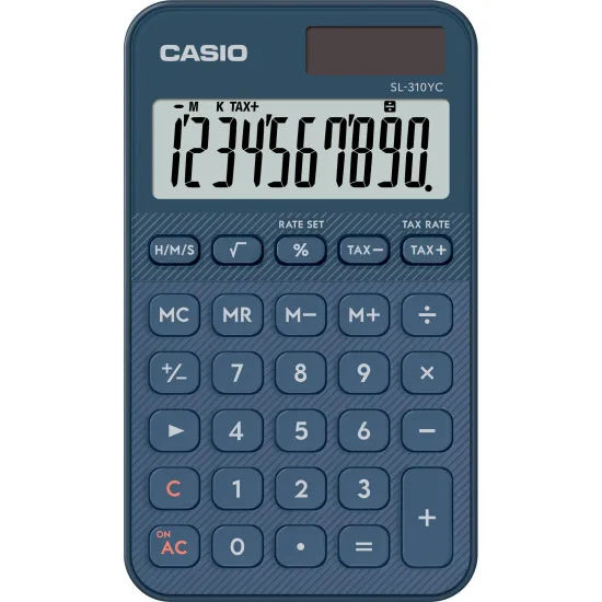 CALC DE BOLSO 10 DIG CASIO SL310YC AZ por 0,00 à vista no boleto/pix ou parcele em até 1x sem juros. Compre na loja Mundomax!
