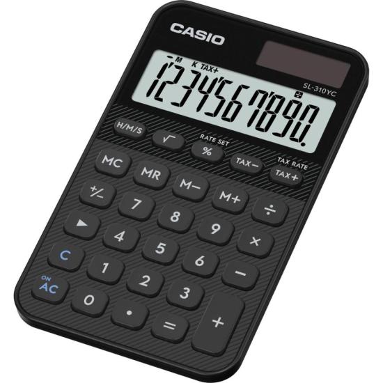 Calculadora de Bolso Casio SL310YC 10 Dígitos Preta por 67,00 à vista no boleto/pix ou parcele em até 2x sem juros. Compre na loja Mundomax!