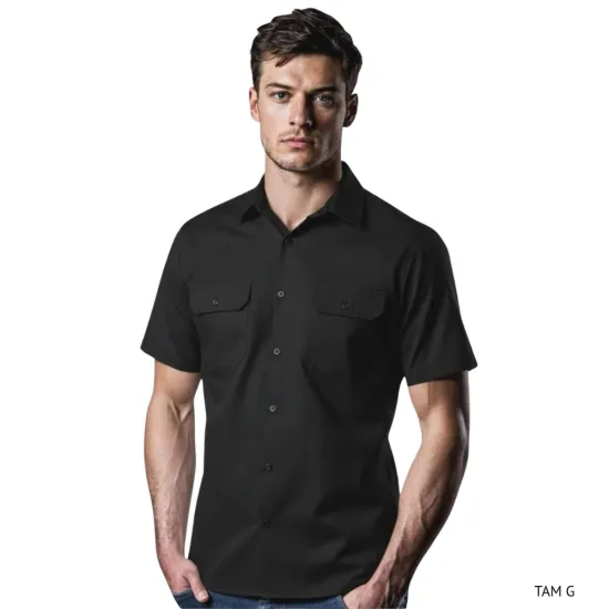 Camisa Work Shirt Manga Curta (Tam G) Preto por 259,00 à vista no boleto/pix ou parcele em até 10x sem juros. Compre na loja Mundomax!