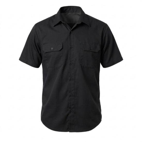 Camisa Work Shirt Manga Curta (Tam G) Preto por 259,00 à vista no boleto/pix ou parcele em até 10x sem juros. Compre na loja Mundomax!