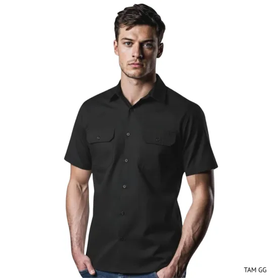 Camisa Work Shirt Manga Curta (Tam GG) Preto por 259,00 à vista no boleto/pix ou parcele em até 10x sem juros. Compre na loja Mundomax!