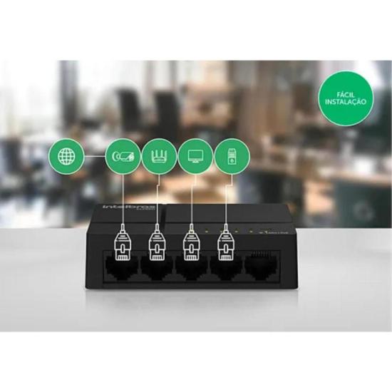 Switch Intelbras S1105G 5 Portas Gigabit Ethernet por 129,00 à vista no boleto/pix ou parcele em até 5x sem juros. Compre na loja Mundomax!